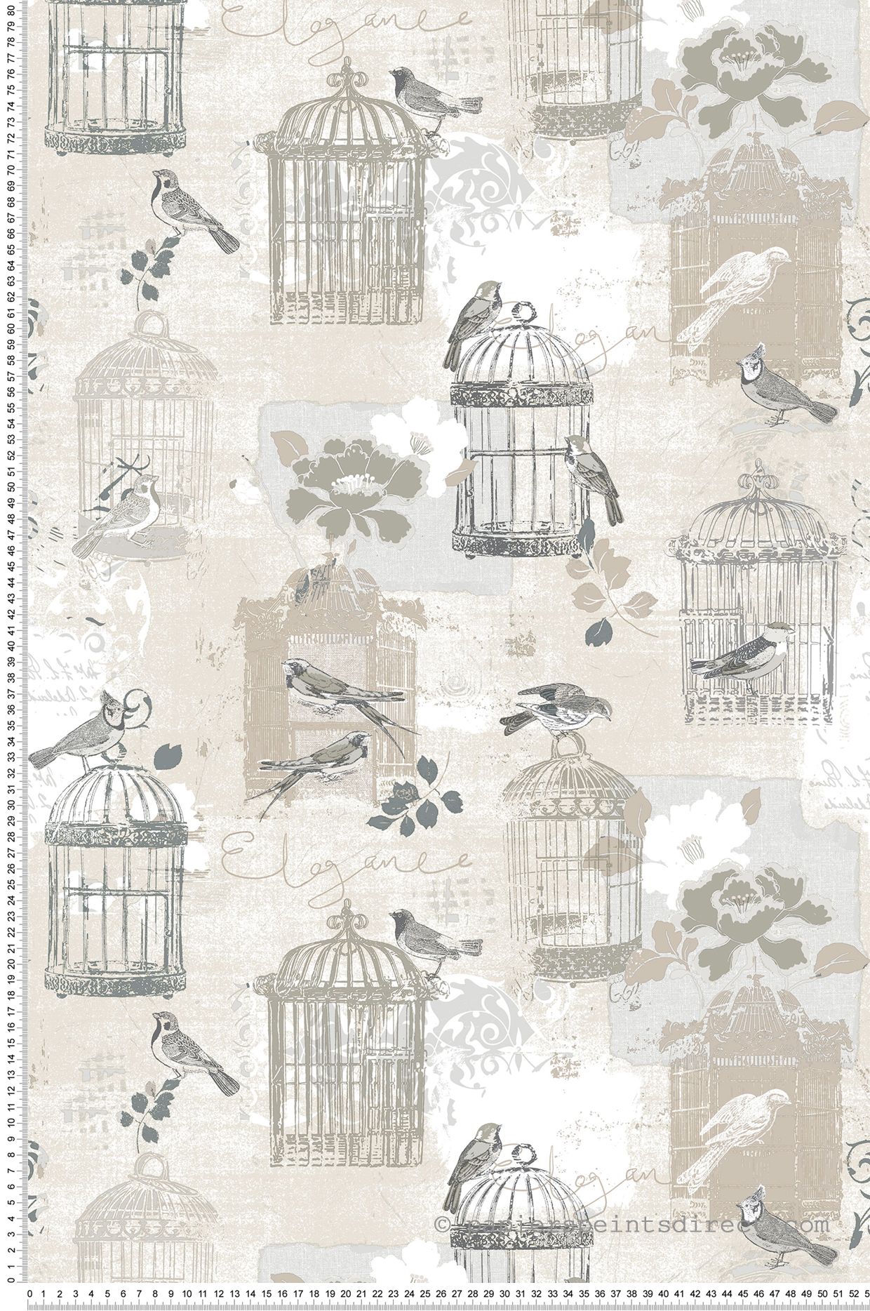 Papier Peint Cage à Oiseaux Gris Beige Style Cuisine 3 De